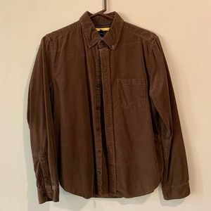 Brown Prince & Fox corduroy button-down